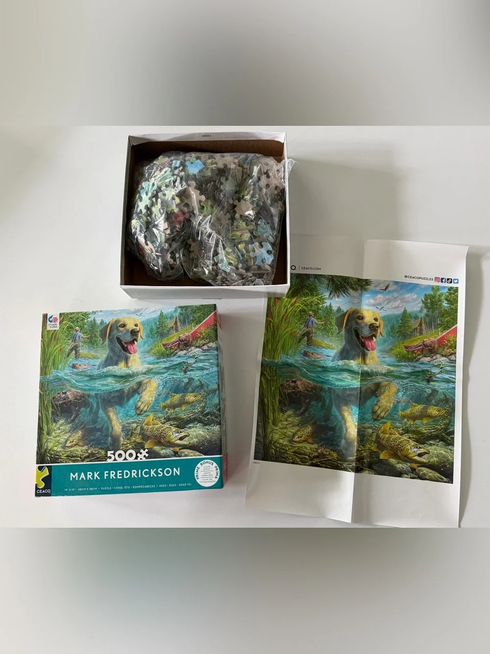 Mark Fredrickson 500-Piece Jigsaw Puzzle - Let’s Fish